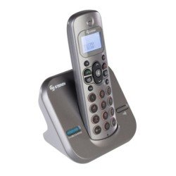 Teléfono inalámbrico color gris