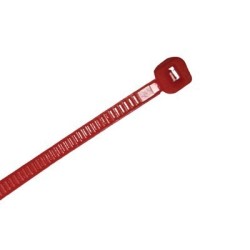 Corbata de nylon color rojo 4.8 x 300mm (100 piezas)