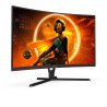 Monitor AOC gamer curvo 32 panel VA, 165 Hz, t. De r. 1 ms, AMD free sync, color negro y rojo, 2 HDMI, VGA, DisplayPort, aspecto