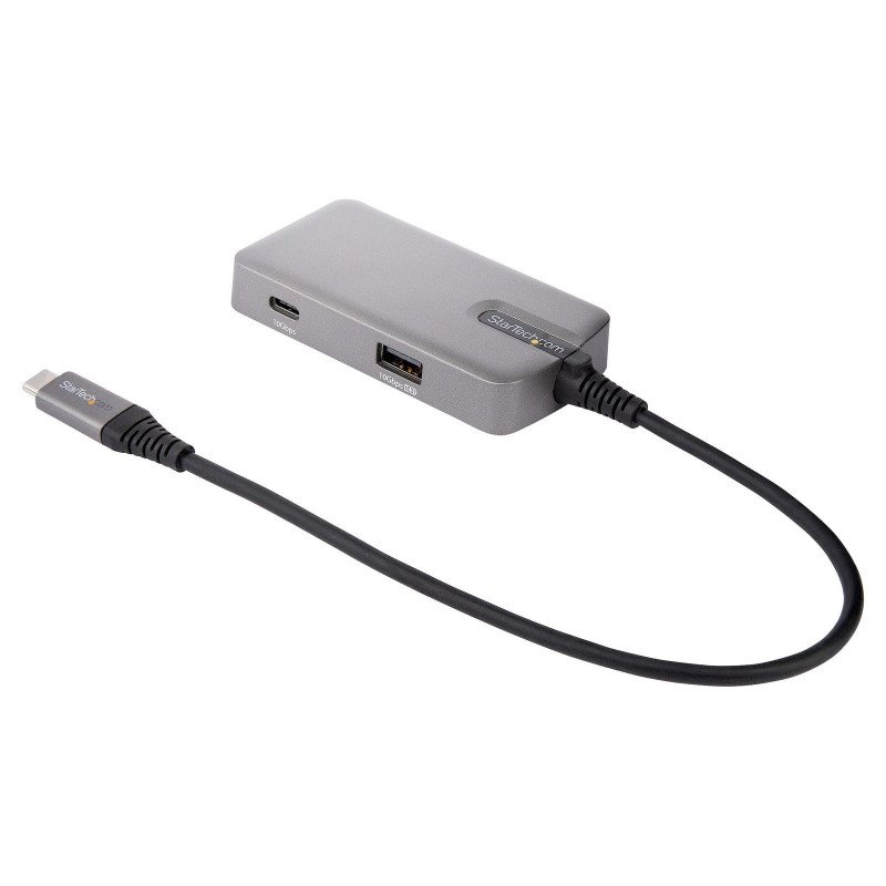 Adaptador startech.com multipuertos USB c - USB-c a HDMI 2.0 4k 60hz, pd con paso de 100w - hub USB de 3 puertos de 10gbps - min