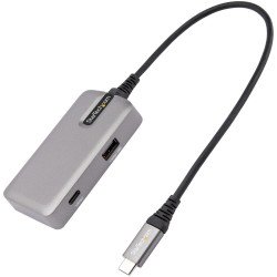 Adaptador startech.com multipuertos USB c - USB-c a HDMI 2.0 4k 60hz, pd con paso de 100w - hub USB de 3 puertos de 10gbps - min