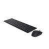 Juego de teclado y mouse DELL KM5221W, Completo (100%), RF inalámbrico, Negro, Ratón incluido