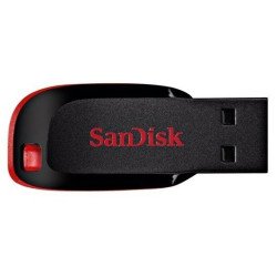 Memoria SanDisk 32GB USB 2.0 cruzer blade z50 negro con rojo