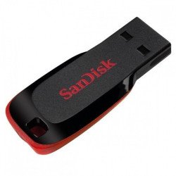 Memoria SanDisk 32GB USB 2.0 cruzer blade z50 negro con rojo