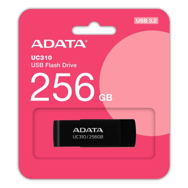 Memoria flash Adata UC310 256GB USB 3.2 negro (uc310-256g-rbk)