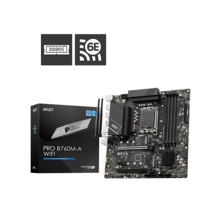 Tarjeta madre MSI pro B760m-a wifi - bt m.2 pcie 4.0 DDR5 4x128 s1700