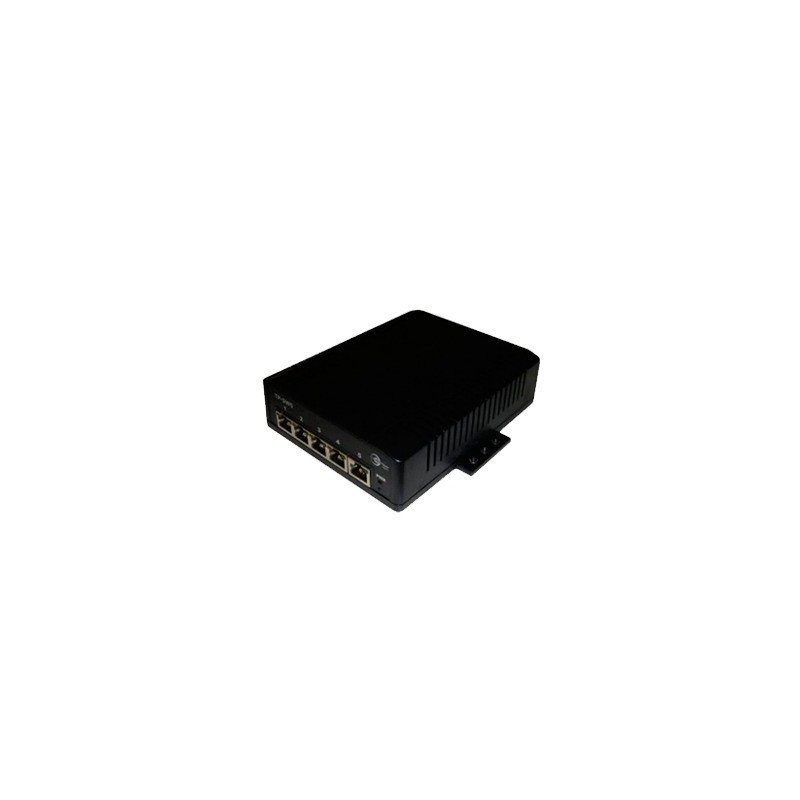 Switch 4 puertos PoE 802.3af/at 10/100/1000 Mb, Ent.12-36 Vcd, perfecto para aplicaciones solares