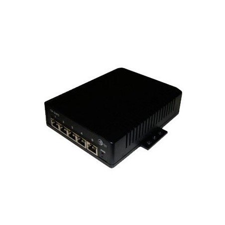 Switch 4 puertos PoE 802.3af/at 10/100/1000 Mb, Ent.12-36 Vcd, perfecto para aplicaciones solares