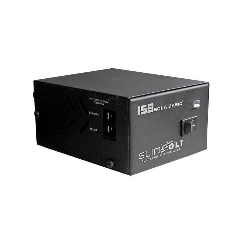 Regulador Sola Basic ISB Slim volt, 1300va, 700w, 4 contactos, gabinet