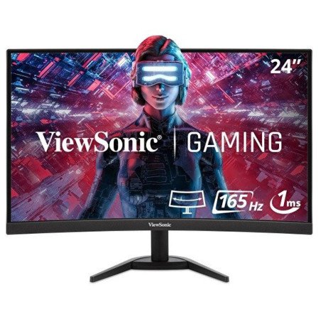 Monitor curvo OMNI Gaming Viewsonic VX Series VX2418C, 24" 1920 x 1080 Pixeles, LCD, 1 ms, Negro