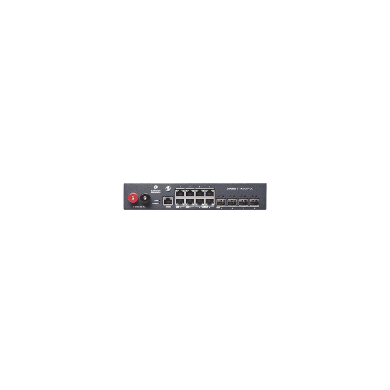 Switch cnMatrix WISP TX1012-DC-P de 8 puertos PoE y 4 SFP+, 170 W PoE Budget, Capa 2, gestión gratuita desde la nube, para corri