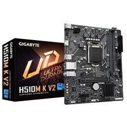 Tarjeta madre Gigabyte H510M K V2, Intel, LGA 1200 (Socket H5), Core i3, Core i5, Core i7,  Core i9, DDR4-SDRAM, 64 GB