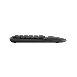 Teclado Logitech Wave Keys, Completo (100%), RF Wireless + Bluetooth, Interruptor de membrana, QWERTY, Grafito