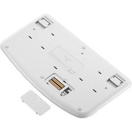 Teclado Logitech Wave Keys, Completo (100%), RF Wireless + Bluetooth, Interruptor de membrana, QWERTY, Blanco