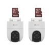 Kit de Cámaras WiFi, Incluye 2 Piezas CS-H8C y 2 Piezas HS-TF-E1/32G, Audio de Dos Vías, Detección de Movimiento, Luz Estroboscó