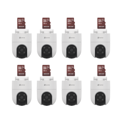 Kit de Cámaras WiFi, Incluye 8 Piezas CS-H8C y 8 Piezas HS-TF-E1/32G, Audio de Dos Vías, Detección de Movimiento, Luz Blanca, Si