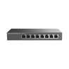 Switch PoE+ Gigabit No Administrable, 8 puertos 10/100/1000 Mbps, 4 puertos PoE+, hasta 60W