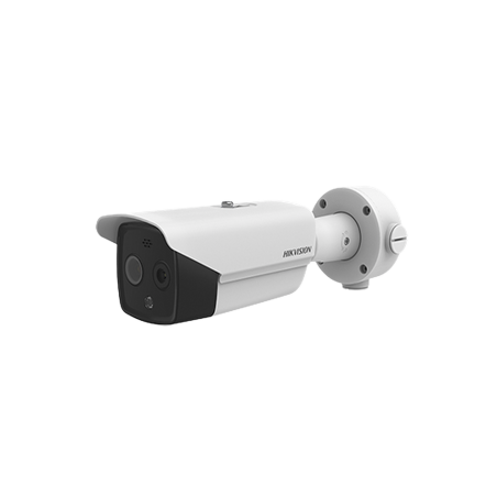 Bala IP Dual, Térmica 9.7 mm (160 x 120), Óptico 8 mm (4 Megapixel), DETECCIÓN DE PERSONAS 285 m /40 mts IR, Exterior IP67, PoE,