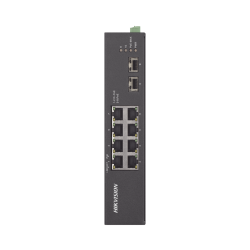 Switch Industrial No Administrable Gigabit, 6 Puertos Gigabit PoE+ (30 W) + 2 Puertos Gigabit PoE++ (60 W), 2 Puertos SFP, 120 W
