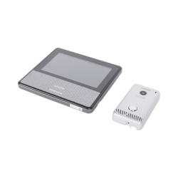 KIT DE VIDEOPORTERO IP COLOR NEGRO, Apertura con app, Súper elegante, Monitor WIFI, soporta 4 monitores y 2 frentes de calle/