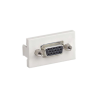 Inserto Plano de 1/3, Con Acoplador VGA Hembra-Hembra de 15 Pines, Color Blanco Mate