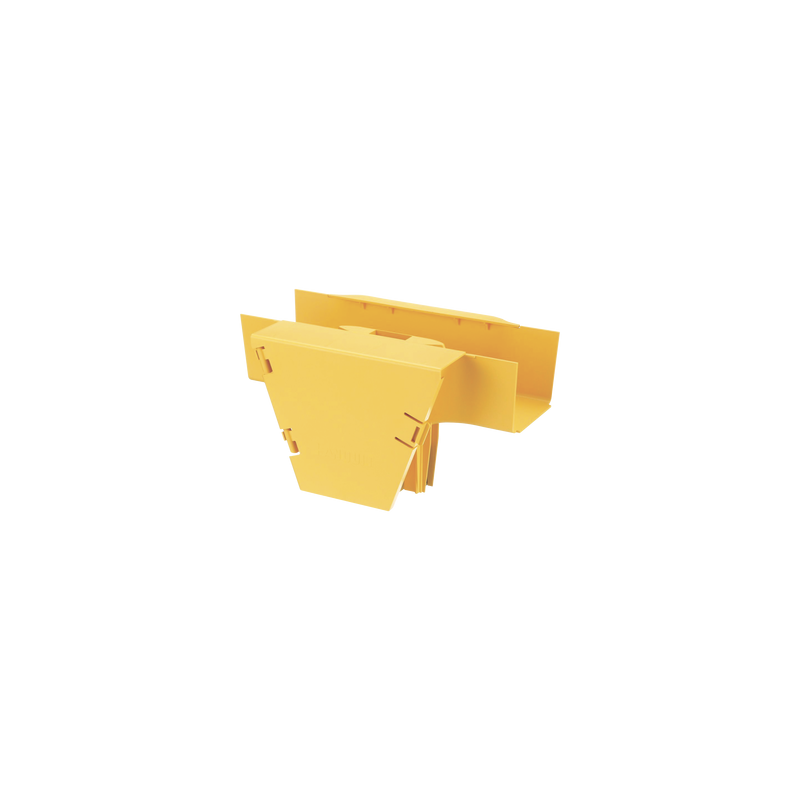 Accesorio en T con Conexión Horizontal y Bajada Vertical a 90º, Para Canaletas FiberRunner 4x4, Color Amarillo