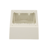 Caja de Pared Superficial Doble, con Divisor Opcional, uso Universal con Placas de Pared, Color Blanco Mate