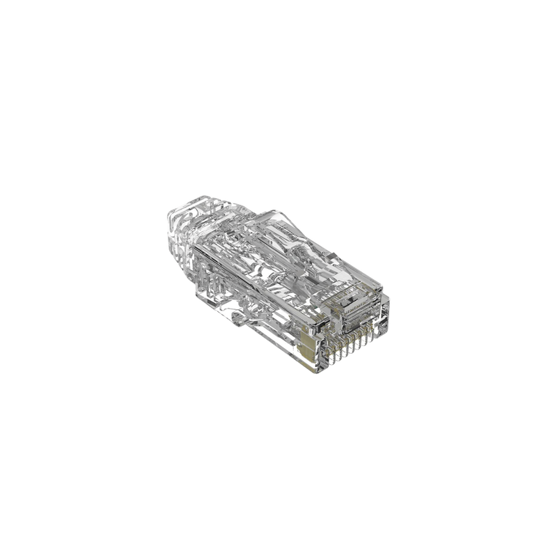 Plug RJ45 Cat6/6A, Para Cable UTP de Calibre 28 AWG, Chapado en Oro de 50 micras, Paquete de 100 piezas