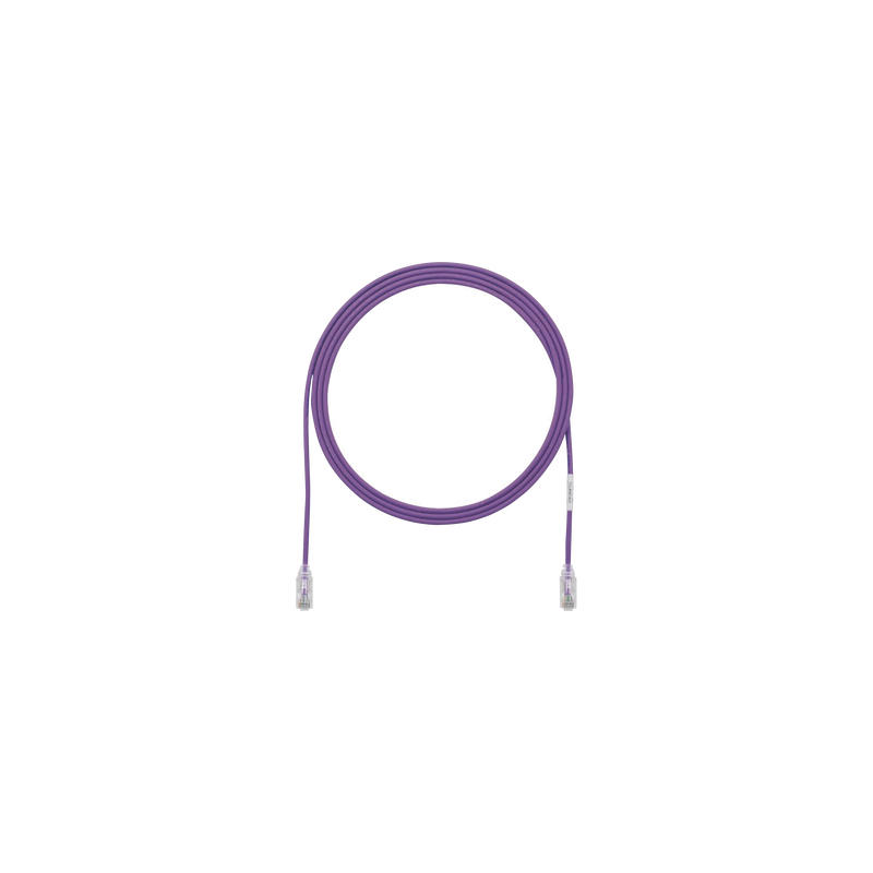 Cable de Parcheo TX6, UTP Cat6, Diámetro Reducido (28AWG), Color Violeta, 15ft