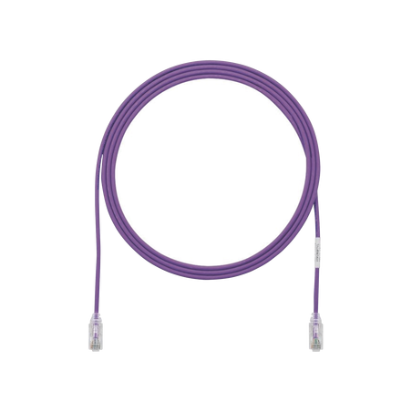Cable de Parcheo TX6, UTP Cat6, Diámetro Reducido (28AWG), Color Violeta, 15ft