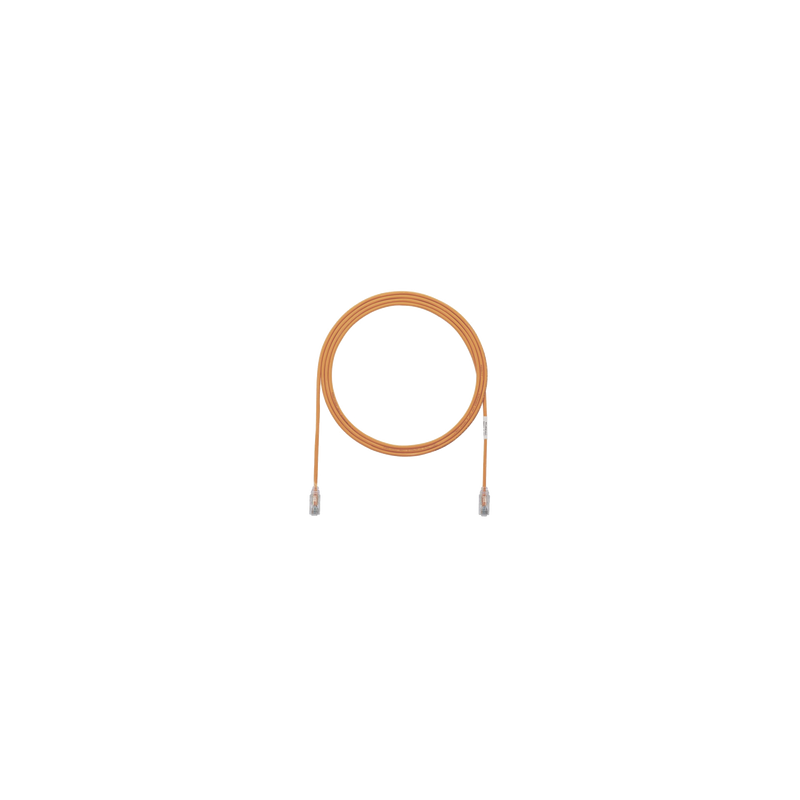 Cable de Parcheo TX6, UTP Cat6, Diámetro Reducido (28AWG), Color Naranja, 3ft
