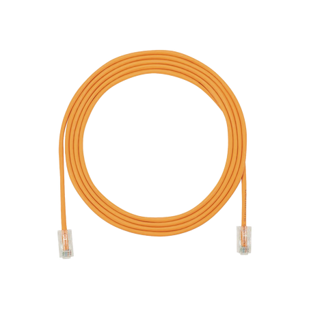 Cable de Parcheo UTP Cat6A, CM/LSZH, Diámetro Reducido (28AWG), Color Naranja, 3ft