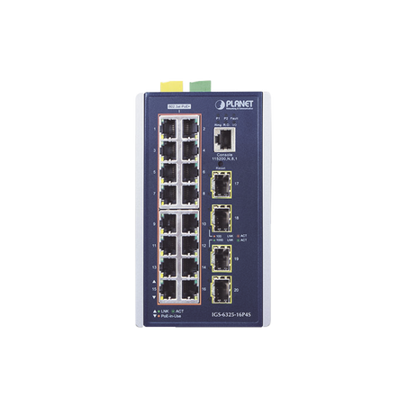 Switch Industrial Capa 3, 16 Puertos 10/100/1000T 802.3 AT POE +, 4 Puertos 1G, 2.5G SFP