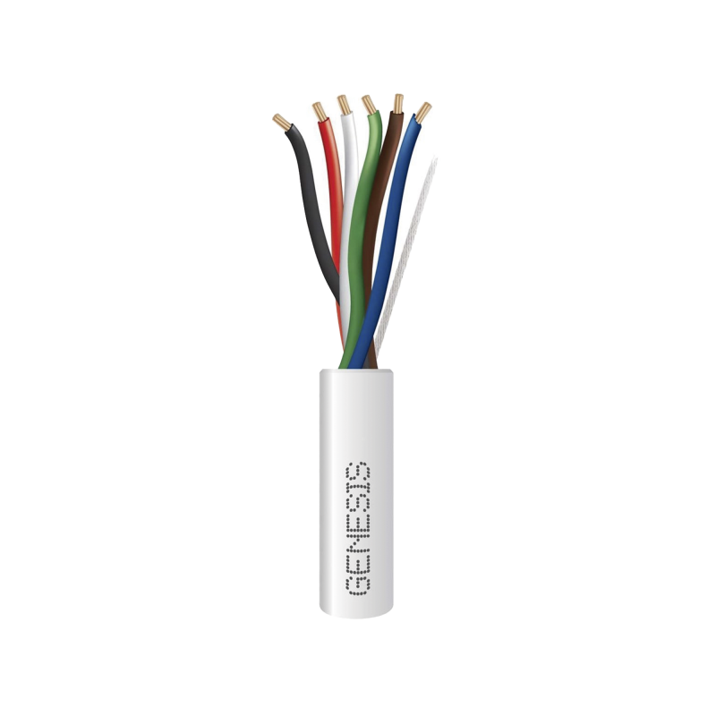 Bobina de 305 Metros, Alambre de Cobre, 6x22 AWG, Tipo CM-CL2, Para Interior, Para Aplicaciones de Control de Acceso, Alarmas de