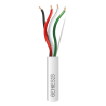 Bobina de 152 Metros, Cable de Cobre, 4x18 AWG, Riser, Para Interior, Color Blanco, Para Aplicaciones de Alarmas de Intrusión/Co