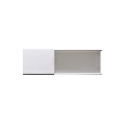 Canaleta blanca sin división PT-48-SD, de PVC auto extinguible, 48 x 16 x tramo 2.5m