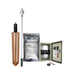 Kit de Pararrayo con Punta en Aluminio con Diámetro de Protección de 1