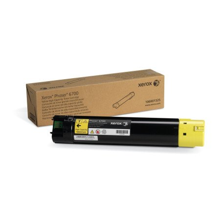 Tóner original Xerox 106R01525, 12000 páginas, Amarillo, para Phaser 6700