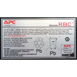 Cartucho de remplazo APC RBC2, Sealed Lead Acid (VRLA), 1 pieza, Negro, 5 años, PEP, EOLI, REACH, 2,5 kg