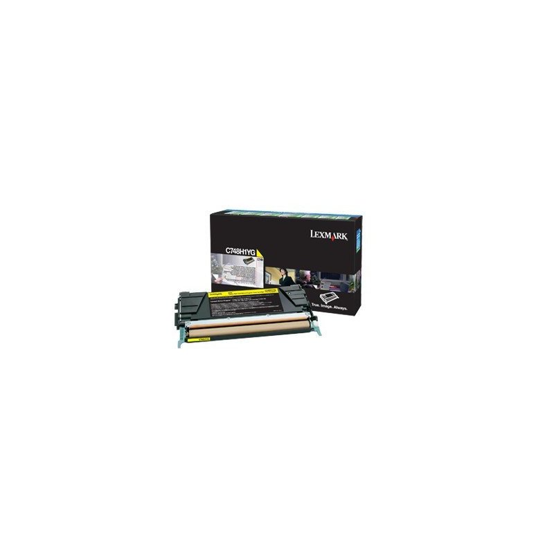 Tóner Lexmark C748H1YG, 10000 páginas, amarillo, para Lexmark C748