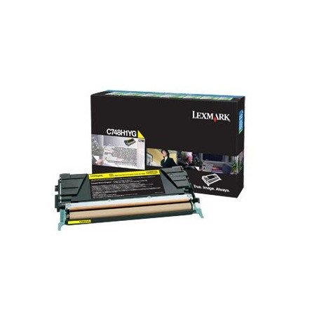 Tóner Lexmark C748H1YG, 10000 páginas, amarillo, para Lexmark C748