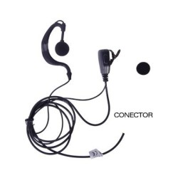 Micrófono - audífono de solapa ajustable al oído para ICOM IC-F11, 14/3021, 3013, 3103, 3003