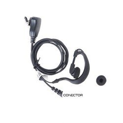 Micrófono - audífono de solapa ajustable al oído para HYT TC-500, 518, 600, 610, 700 y Motorola GP300, PRO2150, P110, GP350, SP-