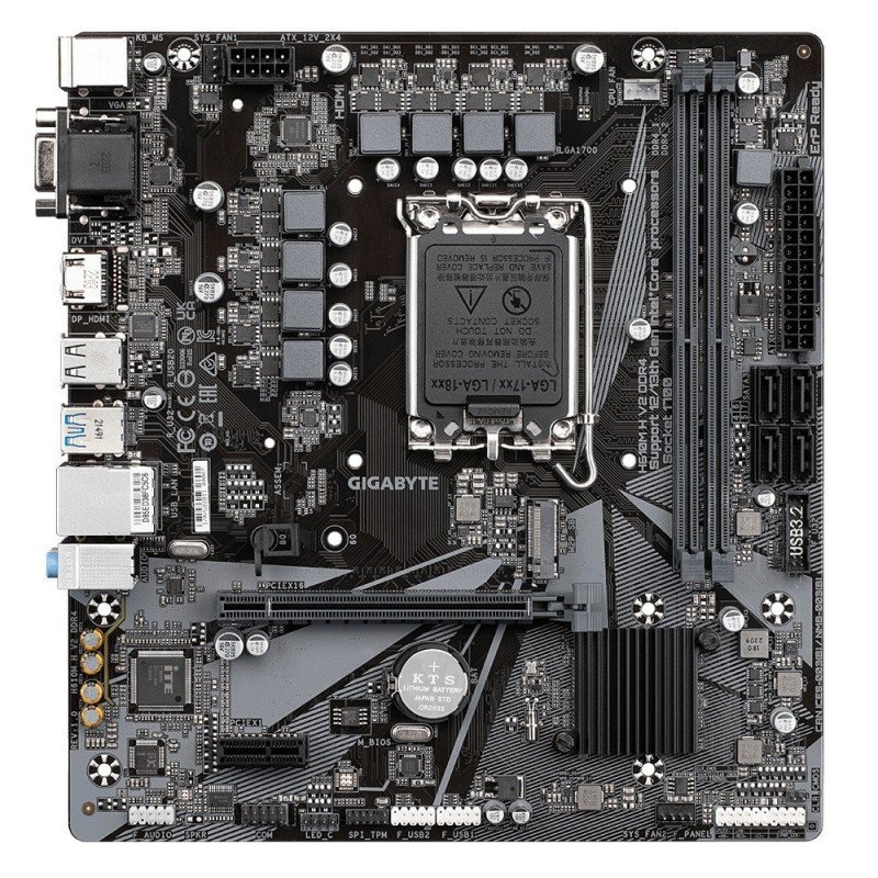 Tarjeta madre Gigabyte H610M H V2 DDR4, Intel, LGA 1700, Celeron, Core i3, Core i5, Core i7, Corei9,..., DDR4-SDRAM, 64 GB, DIMM Tarjeta madre Gigabyte H610M H V2 DDR4, Intel, LGA 1700, Celeron, Core i3, Core i5, Core i7, Corei9,..., DDR4-SDRAM, 64 GB, DIMM