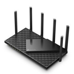 Router de escritorio TP-Link Archer AXE75, Wi-Fi 6E (802.11ax), Tribanda (2.4 GHz / 5 GHz / 6 GHz), Ethernet, Negro