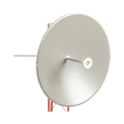 Antena altamente direccional, ganancia de 36 dbi, amplio rango frecuencia (4.9 - 6.5 GHz), conectores n-hembra, incluye montaje