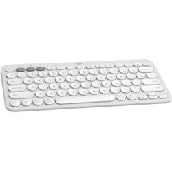 Teclado Logitech Pebble Keys 2 K380s, Mini, RF Wireless + Bluetooth, Switch de tecla de tijera, QWERTY, Blanco