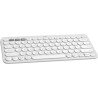 Teclado Logitech Pebble Keys 2 K380s, Mini, RF Wireless + Bluetooth, Switch de tecla de tijera, QWERTY, Blanco