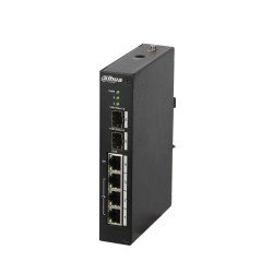 Switch PoE de 4 Puertos, No administrable Capa 2, 2 Puerto SFP, 120w Totales, 802.3AF, POE+ 802.3AT, HI POE,