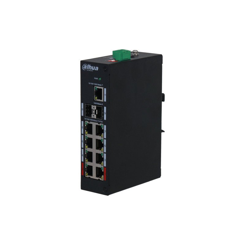 Switch Poe de 8 Puertos Gigabit, 8 Puertos PoE, 2 Puertos SFP, 1 Puertos Uplink 10, 100, 1000, 120 Watts Totales, Switching 33 G